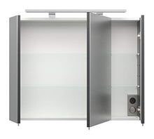 Set di mobili da bagno Malema in antracite con frontale arrotondato 3 pz.