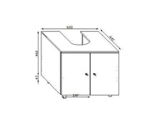 Mobile Bagno Sotto lavabo COPRI COLONNA lavandino standard L60xP45 MADE IN ITALY