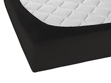 Biberna 0012344 Lenzuolo Frottee-Stretch (Altezza Materasso max. 22 cm) 1X 180X200 cm > 200X200 cm, Nero