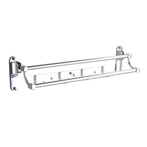 MBYW moderno minimalista portasciugamani portasciugamani da bagno in acciaio inox 304 portasciugamani portasciugamani portasciugamani porta asciugamani a doppio palo pieghevole bagno asta 60 cm