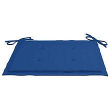 FAMIROSA Sedie da Giardino con Cuscini Blu 4 pz Massello di Teak-2572