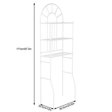 Zerone - Scaffale portaoggetti sopra il WC, a 3 strati, a colonna alta, per casa, hotel, bagno, 60,5 x 30,5 x 171 cm