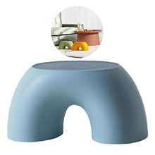 Ruluti 1pc Piccolo Sgabello per Bambini, Anulare Antiscivolo Sgabello Basso Indossare Scarpe Sgabello, per Cucina Bagno Camera Office (Blu)