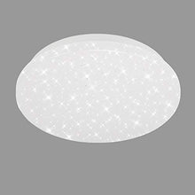Briloner Leuchten - Plafoniera LED 3388-016, fantasia a stelle, Luce bianca 4000K, LED integrati 8W 900Lm, Ø22cm, Lampadario per camera o soggiorno, Lampada da soffitto bianca rotonda, plastica