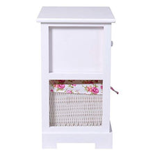 LICHUAN comodino comodino in legno massello con chiave 2 strati 1 cassetto comodino camera da letto mobili armadio portaoggetti cestino fine tavolo facile da montare