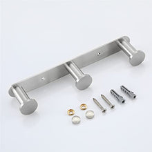 CCKOLE Gancio Asciugamani in acciaio inossidabile 304 Muro porta della cucina ganci accappatoio Gancio Appendiabiti Gancio Bagno da Parete per bagno, cucina, porta (3 Ganci, Spazzolato)