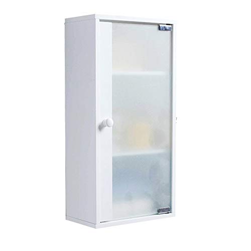 Armadietto da Bagno Mobiletto Pensile Bagno Organizzatore Bagagli pensile, sopra la Toilette Bagagli Medicina Armadi for Il Bagno o Living Room (Color : White, Size : 27x15x55cm)