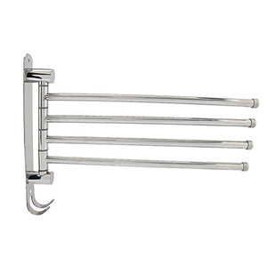 Portasciugamani Multifunzione, Supporto per Asta per Barra Portasciugamani a 4 Snodi per la Cucina del Bagno, Porta Asciugamani in Acciaio Inossidabile 304