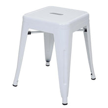 Set 2X sgabelli poggiapiedi bistrot Design Industriale HWC-A73 Metallo Verniciato Bianco