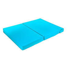 Futon Z - Divano letto matrimoniale pieghevole per adulti e bambini con rivestimento rimovibile con cerniera (cielo)
