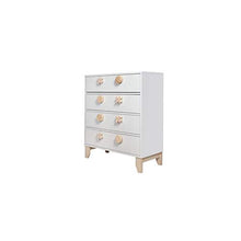 Générique - Cassettiera XO con 4 cassetti, colore: Bianco naturale