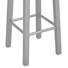 Autoshoppingcenter Set di 2 Sgabelli da Bar Industriale Acciaio MDF Sedia Tonda Alta con Poggiapiedi per Ristorante Argento 70 x 30 CM