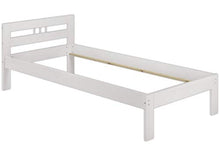 Erst-Holz Solido Elegante Letto Bianco in Pino massello 90x200 con doghe rigide 60.64-09W