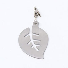 Cabilock 4 Pezzi Tovaglia Pesi Clip Copertura Tavolo in Acciaio Inox Morsetti Pesi Ornamento per Picnic All'aperto Cena in Famiglia (Foglia)