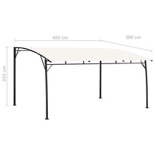 Tidyard Tenda Parasole da Giardino Crema/Antracite,Gazebo Pergolato da Giardino per Esterno 3x3x2,25 m/4x3x2,25 m/6x3x2,25 m