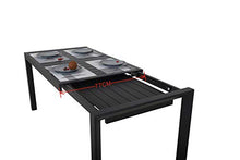 Chicreat T243 Tavolo da Giardino allungabile, Alluminio, Colore Carbone, 127-180 x 77 x 71,5 cm, Black, 180 x 77 x 71.5 cm