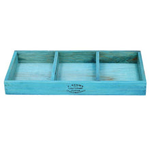 Duokon Portaoggetti in Legno retrò Portaoggetti Rettangolare da scrivania a 3 Scomparti Vassoio portaoggetti in Legno Organizer