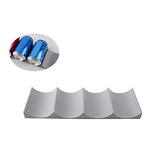 Jeffrey Portabottiglie in Plastica in Stile Europeo, Impilabile Espositore per Bottiglie di Vino in Plastica, Portaoggetti per 4 Contenitori, per Armadio da Cucina, Dispensa e Organizzazione (Grigio)