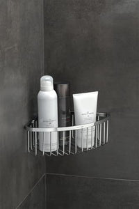 Sagittarius One 80S1 Porta Sapone Per Doccia Cromato | Portasapone Doccia Acciaio Inossidabile | Porta Bagnoschiuma Da Doccia di 8cm di Profondità | Porta Shampoo Doccia | Mensola Doccia Angolare