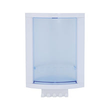 MSV 140492, Scaffale per Bagno, in Vetro temperato e Acciaio Inox, 23 x 12 x 32 cm, Blu/Argento (Rostfreier Stahl, gebürstet)