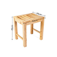 MGMDIAN Sgabello da Bagno in Legno massello - Sgabello Panca Sgabello Sgabello Quadrato Sgabello da Doccia Antiscivolo Accessori da Bagno