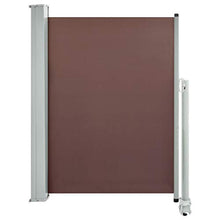 Festnight Tenda Paravento Laterale Retrattile Crema da Giardino Balcone Terrazzo Patio per Esterno 100x300 cm Marrone