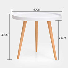 TONG HXF- Piccolo tavolino in Legno 50 * 50 * 45cm mobili arredati Soggiorno Balcone casa e Ufficio Tavolo Durevole (Color : White, Size : 50 * 50 * 45cm)