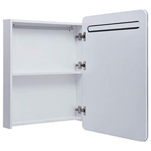 Cikonielf Il mobiletto per specchio da bagno è dotato di una lampada LED per specchio con 2 ripiani interni per articoli da toeletta, accessori per il trucco, design moderno 60 x 11 x 80 cm