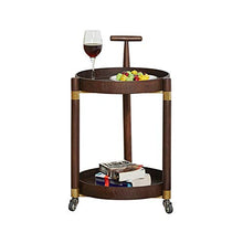 YIN YIN Carrello per ripiani Carrello for mensole, cremagliera in legno for soggiorno a doppio strato di grande capacità da ristorante multi-funzione for hotel da cucina, frutta, oro, 44X67 Carrello a
