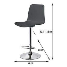 Pratiko Life B07007160 Sgabello Julie Regolabile, Nero, Set 2 pezzi