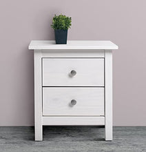 VS Venta-stock Comodino Betty con 2 cassetti Bianco