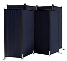 QUICK STAR 2 Pezzi Paravento da Giardino 220 x 165 cm 4 parti pieghevole Divisorio in Tessuto Balcone Protezione della Privacy Nero