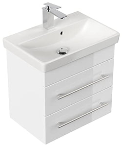 Mobile bagno con lavabo Villeroy & Boch Avento 55cm bianco lucido