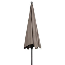 BAKAJI Ombrellone da Giardino Palo Centrale 200 x 125 cm Palo 32mm 4 Stecche Struttura Acciaio Inclinazione Regolabile Arredamento Esterno Gazebo Piscina Giardino Terrazzo Ambienti Esterni Tortora