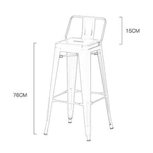 XIAOQIAO Sgabelli da Bar, sgabelli Alti 76 cm ad Altezza Fissa, con Comodo poggiapiedi e Schienale ergonomico, Gambe robuste e durevoli, Multiuso
