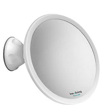 Innoliving Specchio per Trucco Makeup a Batterie INN-804, con Ingrandimento 5X e Luce LED, Specchio Cosmetico Orientabile da 18cm con Ventosa Extra Forte, Specchio antiappannamento