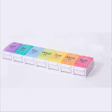Portapillole Pill Box portatile della famiglia Rotary Piccolo Pill Box portatile Una settimana Dispensing Viaggi Pill Box pacchetto Pill Box Armadietti farmacia