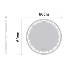 Specchio luminoso a LED, specchio luminoso intelligente, specchio rotondo, specchio da bagno, specchio da bagno a parete, specchio intelligente con specchio antiappannamento lampada, 60 * 60 cm