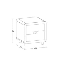 Comodino Semplice Camera da Letto Moderna Dipinta Armadietto Due cassetti Portante 300KG-40X35X40CM FANJIANI