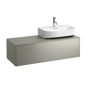 Laufen Cassettiera Running Sonar, 1 cassetto, Adatta per lavabo H816341, H816342, Apertura a Destra per lavabo, colorazione: Titanio/Nero Marquina - H4054530341421