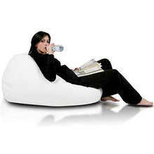 Bepouf Poltrona Sacco Puf Pouf Dimensioni 110x70 Ecopelle Pieno (Grigio, Media)