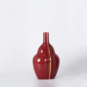 SCDZS New Chinese Style Modern Classic Classic Dark Red Studio Vino Armadio Modello Modello Stanza Ingresso Lampada da Ingresso Vasella in Ceramica Decorazione Ornamenti