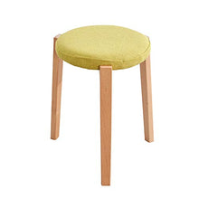 EXCLVEA Sedile per Trucco per Camera da Letto Country Style Vanity feci con Legno Gamba, Tondo Imbottito Dressing Trucco Sgabello, (Colore, Dimensione : 35x45cm)