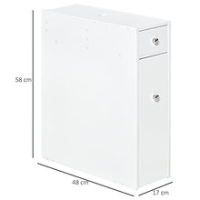 homcom Mobiletto Armadietto Cassetti Scorrevoli Moderno da Bagno in MDF 17 x 48 x 58cm Bianco
