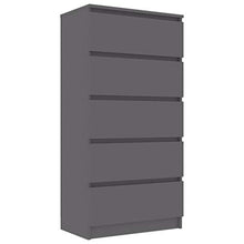 FAMIROSA Credenza con Cassetti Grigia 60x35x121 cm in Truciolato