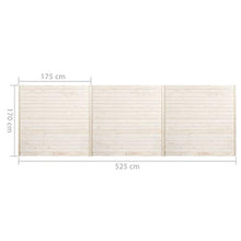 vidaXL 3X Legno Massello di Abete Pannelli di Recinzione Robusti Resistenti Montanti Assi Pretagliati Barriera Recinto Giardino 5,1x1,7 m Naturale
