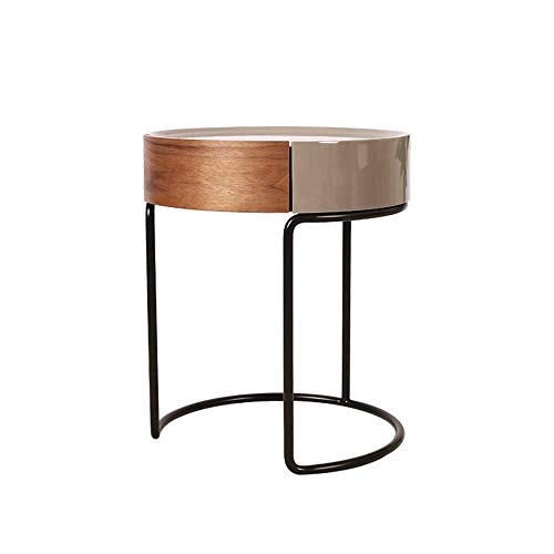 WJJ Comodino Camera da Ltto Moderno Tavolo Da Pranzo Nordic Side Swimple Round Table |Gabinetto Laterale Divano |Comodino Leggero |Tavolino Da Caffè Piccolo Minimalista Moderno |Scrivania Rotonda In N
