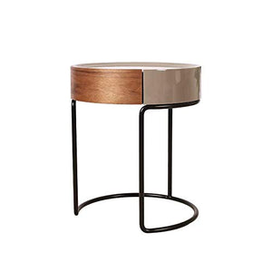 WJJ Comodino Camera da Ltto Moderno Tavolo Da Pranzo Nordic Side Swimple Round Table |Gabinetto Laterale Divano |Comodino Leggero |Tavolino Da Caffè Piccolo Minimalista Moderno |Scrivania Rotonda In N