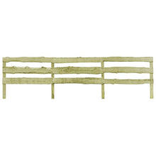 vidaXL 3x Legno di Pino Impregnato FSC Pannelli di Recinzione a 3 Sbarre Immarcescibile con Montanti Recinto Giardino Palizzata 510x120 cm