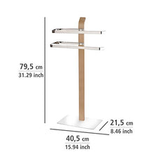 WENKO Piantana portasalviette Salmona Nature - 2 bracci, Acciaio, 40.5 x 79.5 x 21.5 cm, Cromo